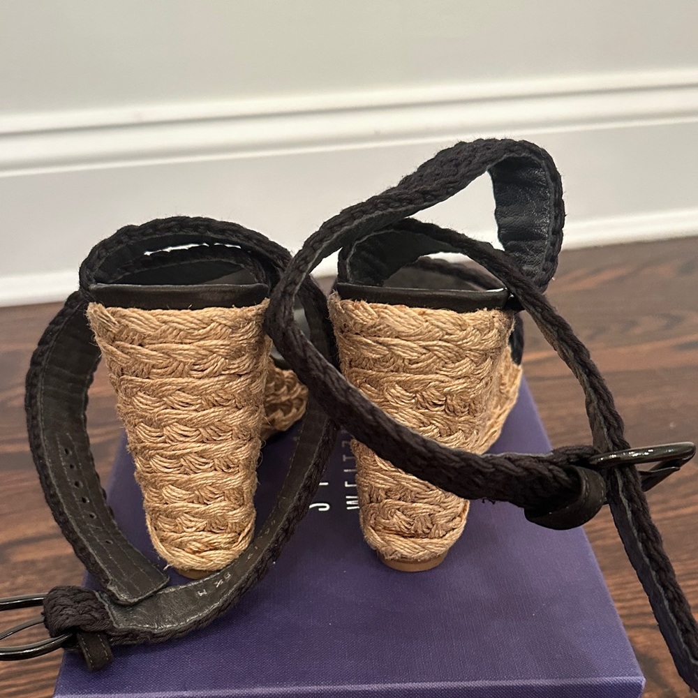 Stuart Weitzman Black Espadrille Sandals - Picture 3 of 3